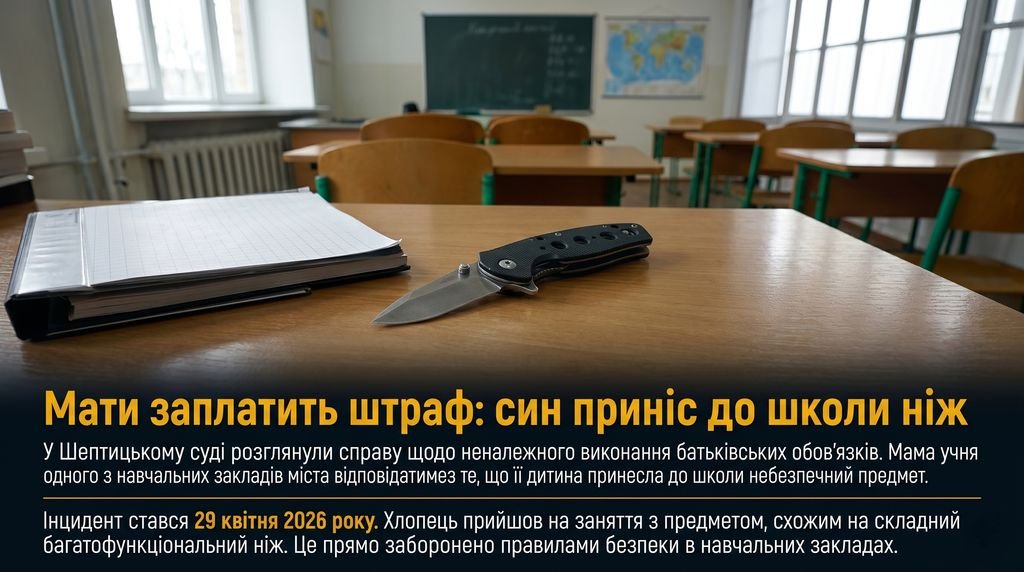 У Шептицькому суд виніс рішення щодо матері учня