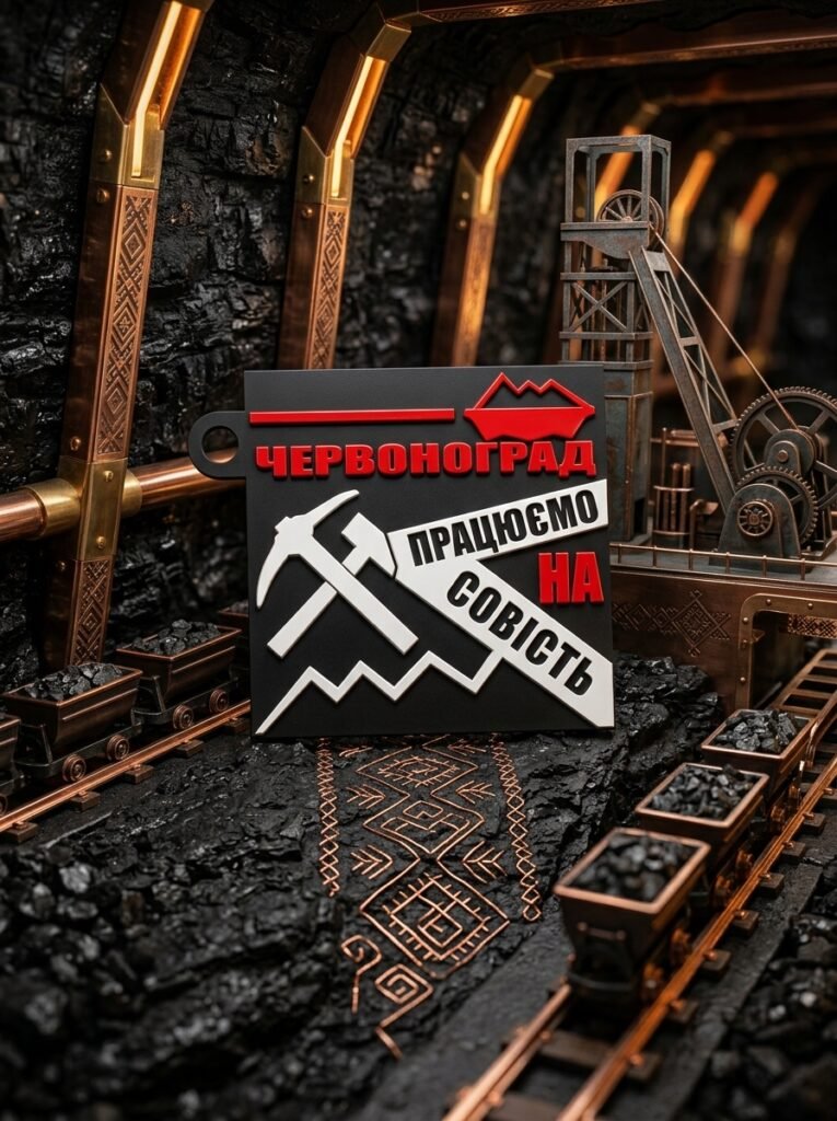 Сувенірний брелок «Червоноград – Працюємо на совість»